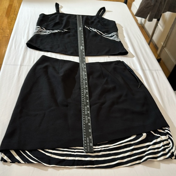 GANTOS   Size 10. Black with zebra detail 2 piece camisole with skirt like new - Picture 9 of 11